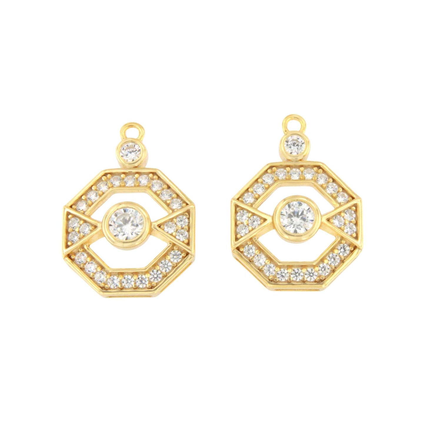 TULUM pendants, for detachable art deco earrings