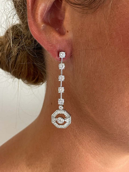 TULUM pendants, for detachable art deco earrings