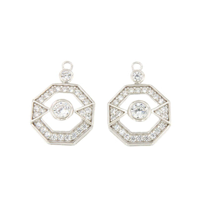 TULUM pendants, for detachable art deco earrings