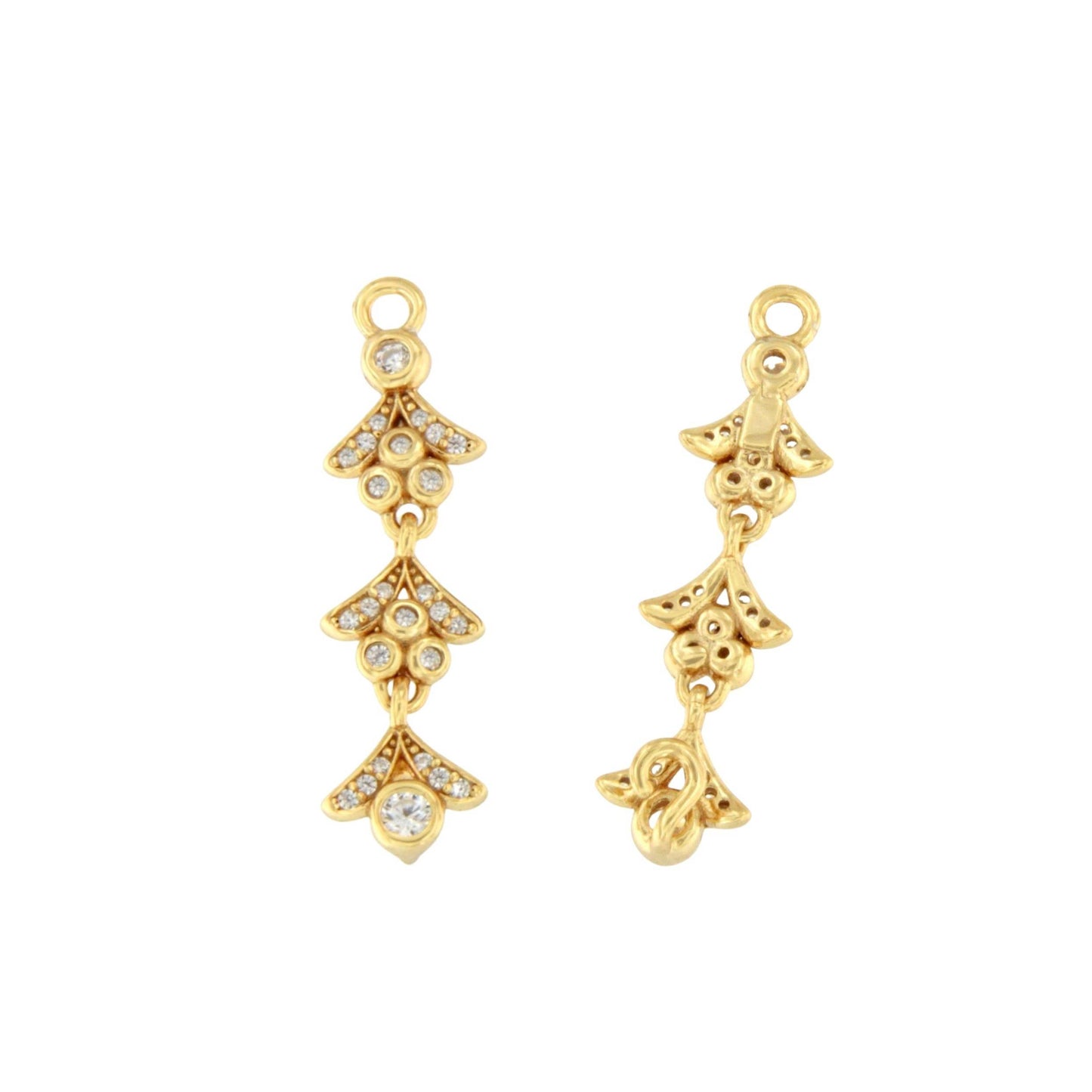 Alargador VARADERO hojas de plata de ley y circonitas