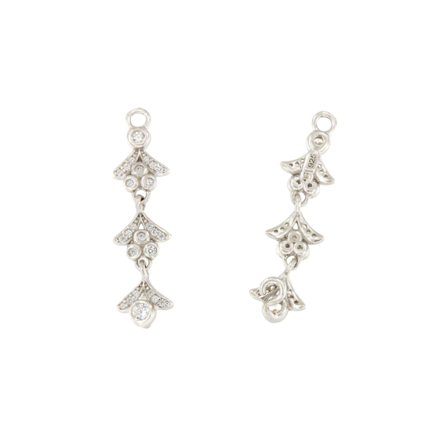 Alargador VARADERO hojas de plata de ley y circonitas