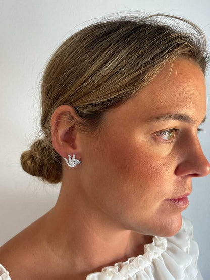 Pendientes HOLBOX desmontables en plata con circonitas