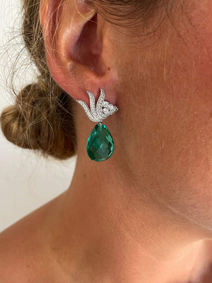 Pendientes HOLBOX desmontables en plata con circonitas