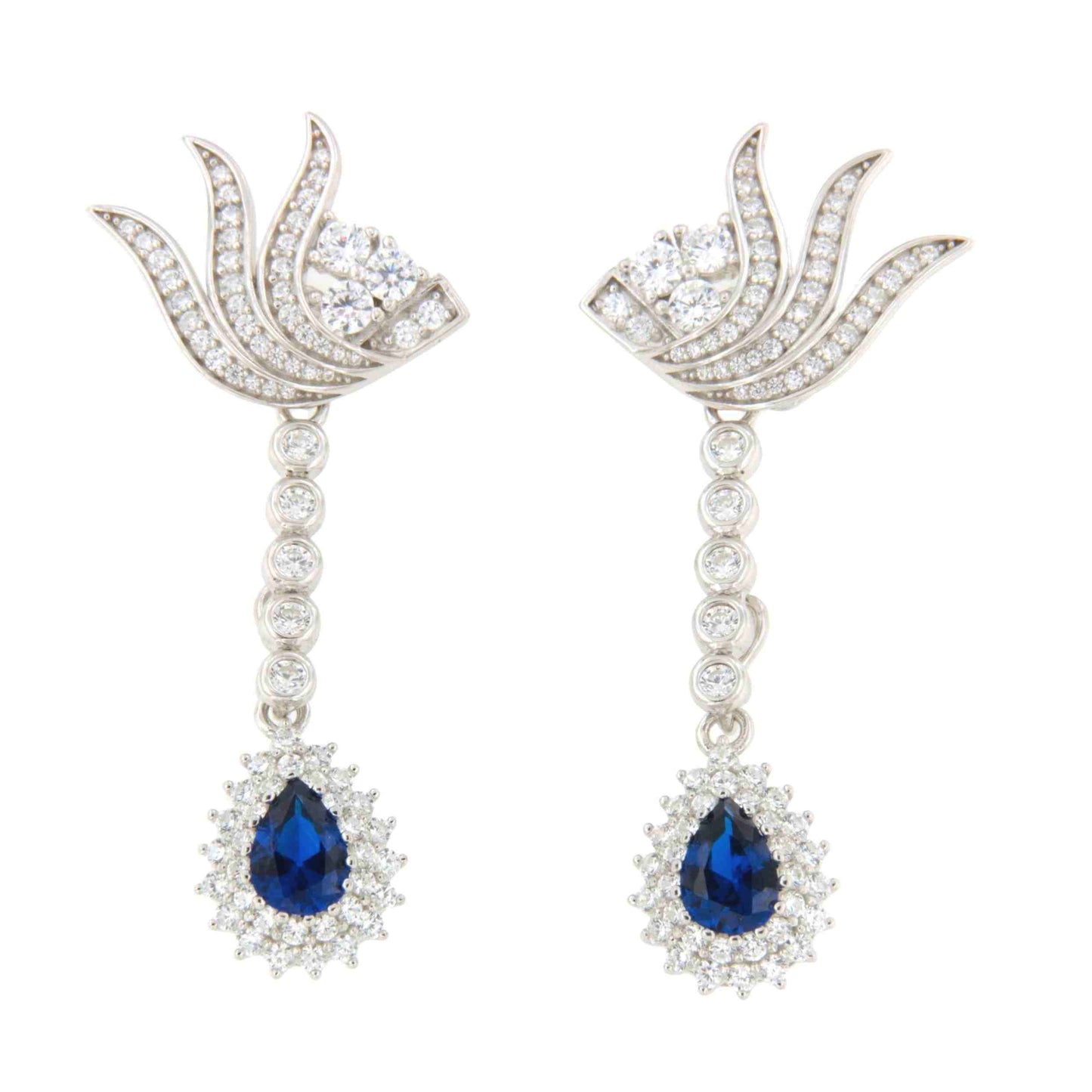 Pendientes HOLBOX desmontables en plata con circonitas