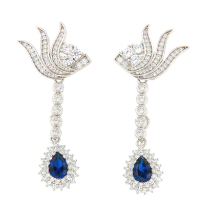 Pendientes HOLBOX desmontables en plata con circonitas