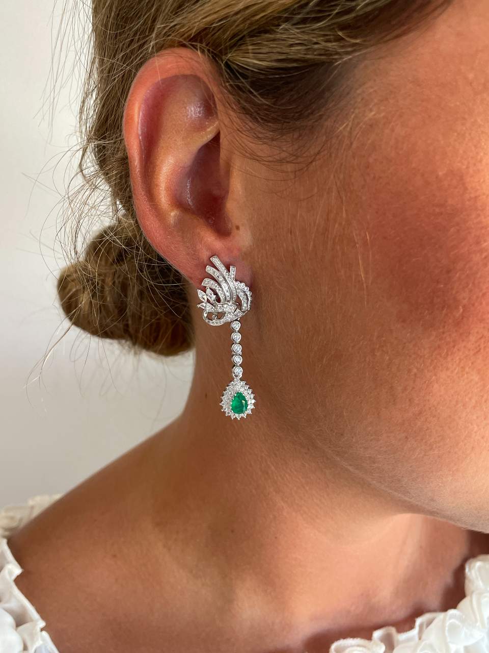 Pendientes SABOGA desmontables en plata con circonitas