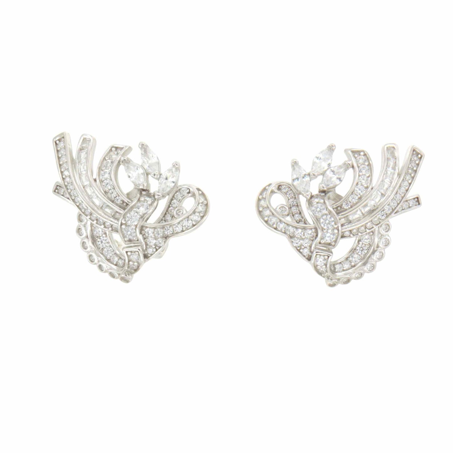 Pendientes SABOGA desmontables en plata con circonitas