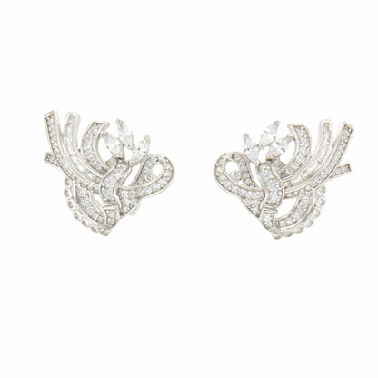 Pendientes SABOGA desmontables en plata con circonitas