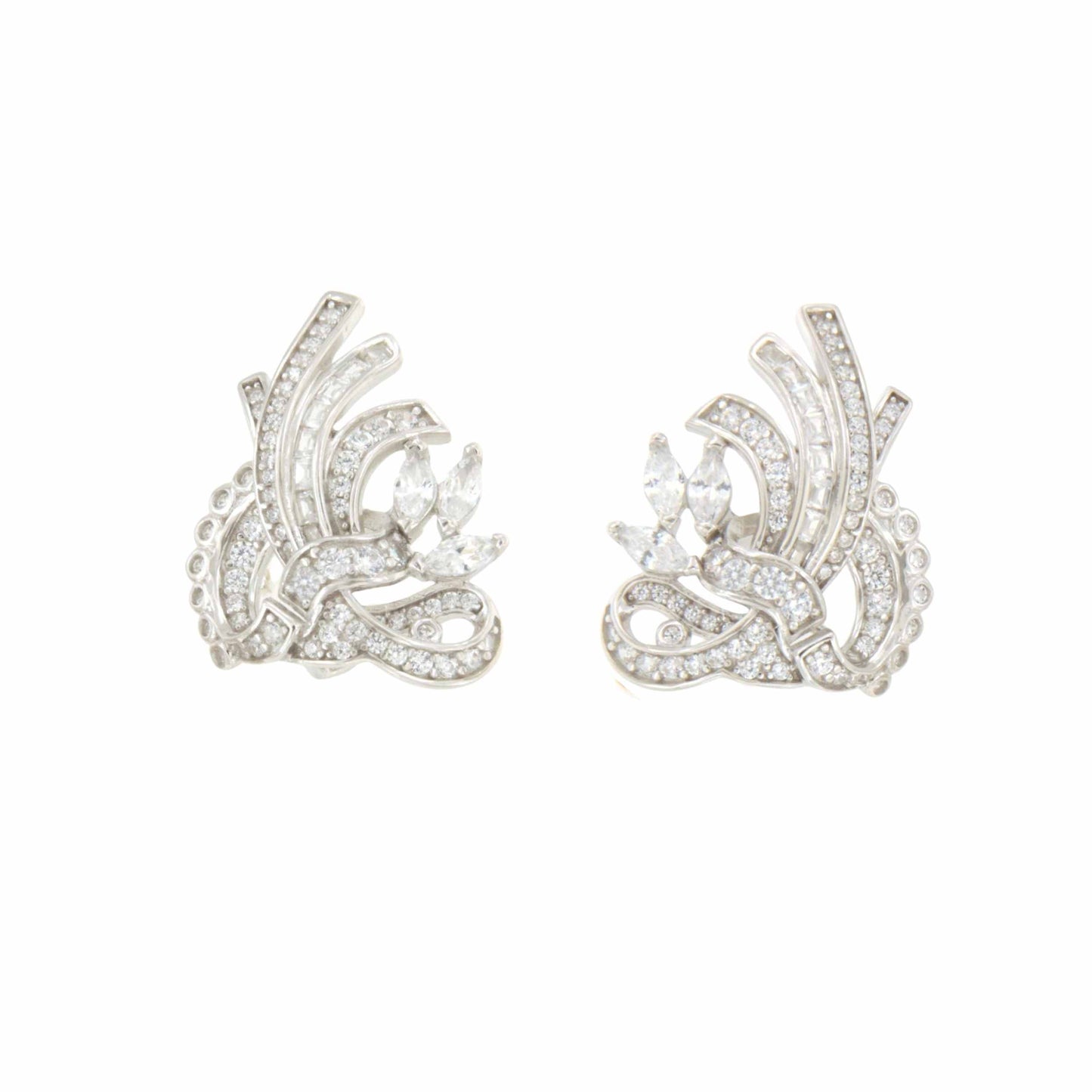 Pendientes SABOGA desmontables en plata con circonitas