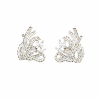 Pendientes SABOGA desmontables en plata con circonitas