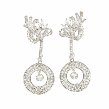 Pendientes SABOGA desmontables en plata con circonitas