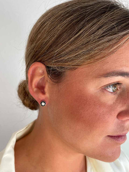 Pendientes CONTOY desmontables, largos en onix y coral