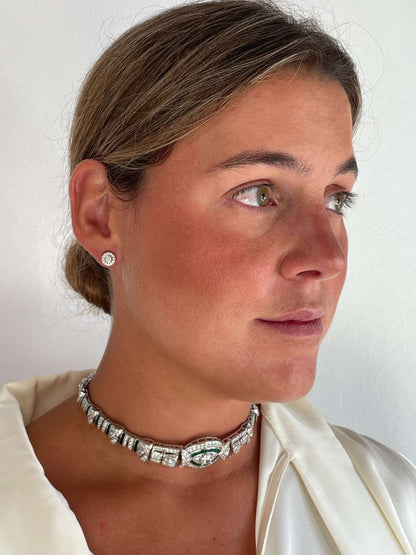 Choker PORVENIR en plata de 1º ley con circonitas