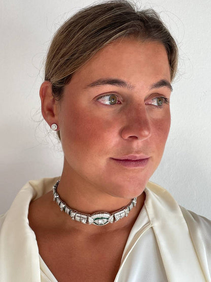 Choker PORVENIR en plata de 1º ley con circonitas