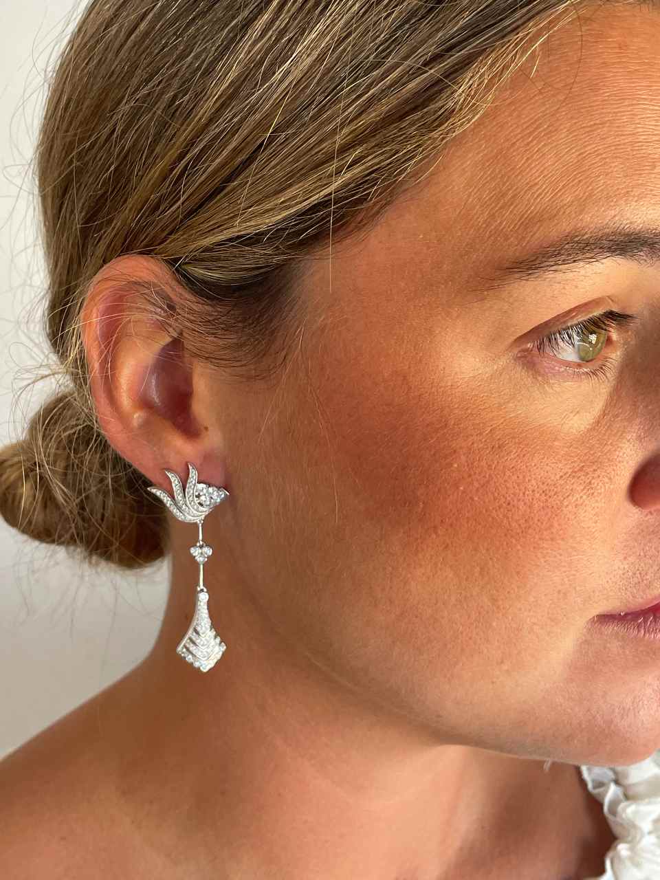 Colgantes TAGANGA , para pendientes desmontables en plata con circonitas