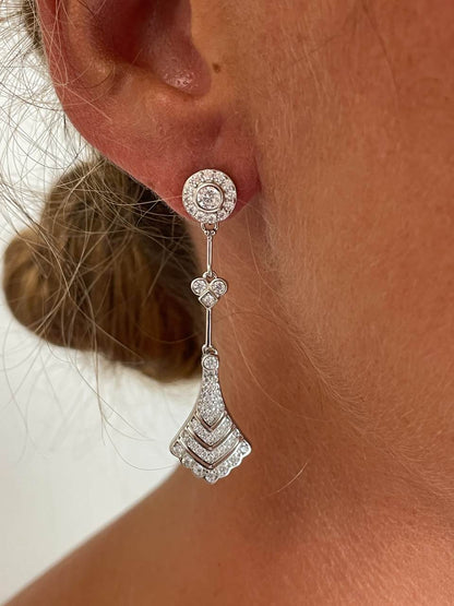 Colgantes TAGANGA , para pendientes desmontables en plata con circonitas