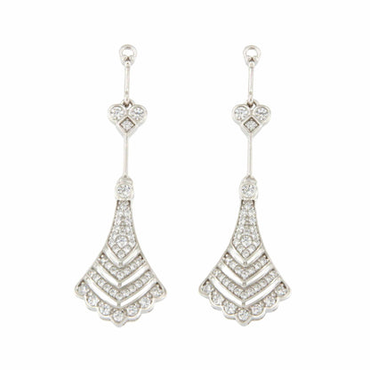 Colgantes TAGANGA , para pendientes desmontables en plata con circonitas