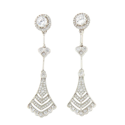 Colgantes TAGANGA , para pendientes desmontables en plata con circonitas