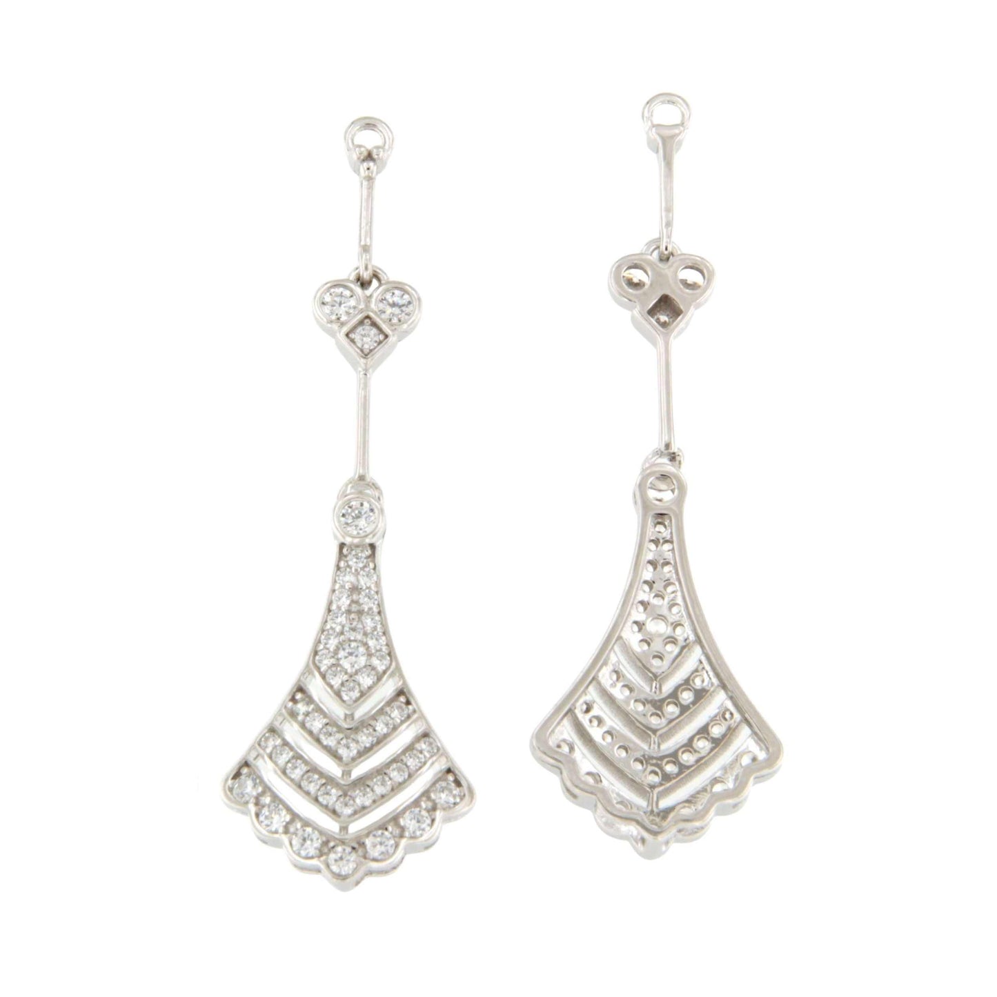 Colgantes TAGANGA , para pendientes desmontables en plata con circonitas