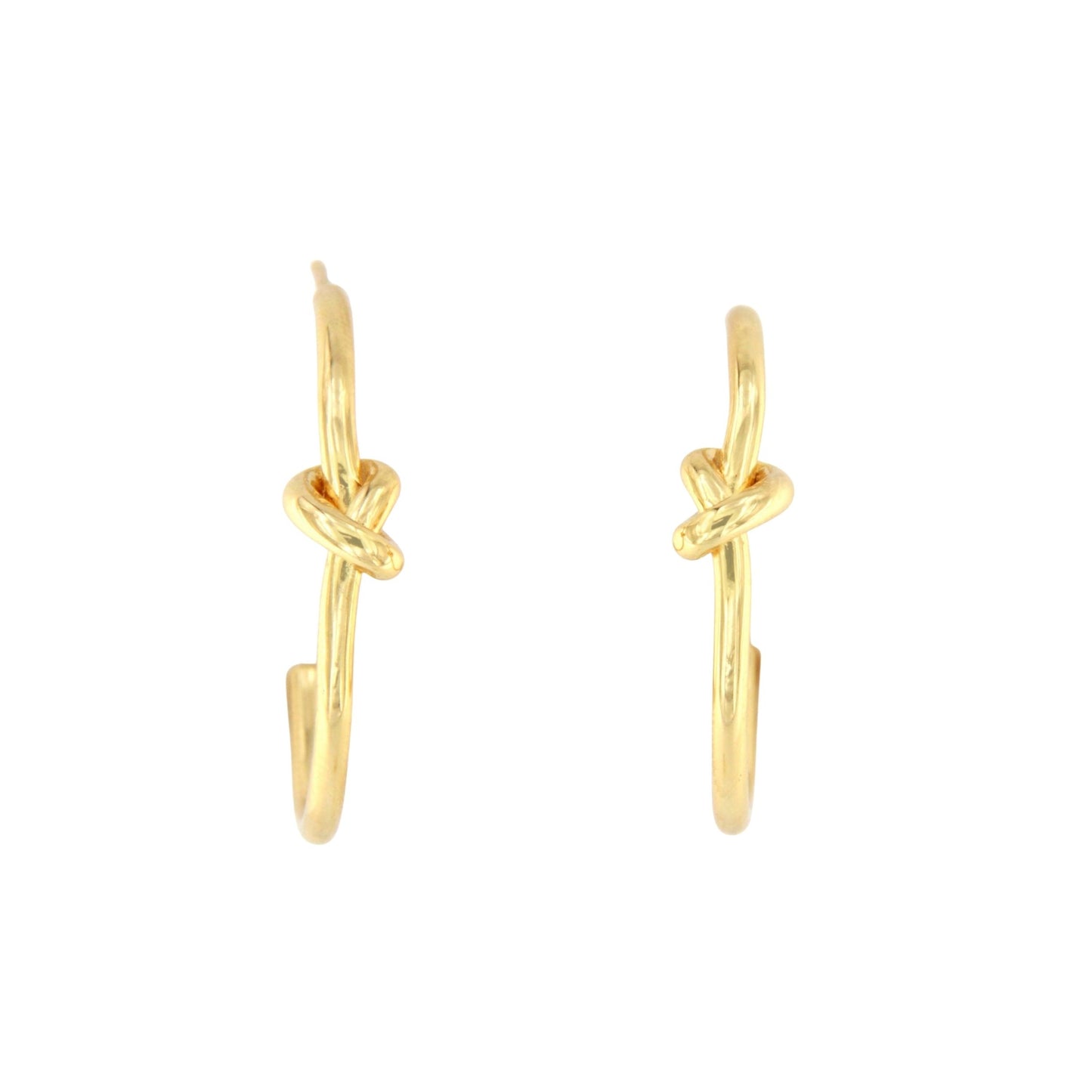 Argollas nudo CAMPECHE en plata 1ª ley bañada oro