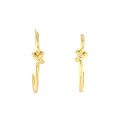 Argollas nudo CAMPECHE en plata 1ª ley bañada oro