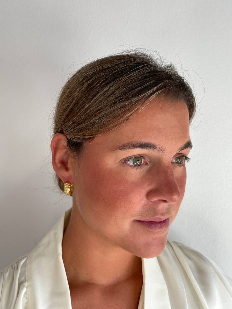 Argollas MUSTIQUE,en plata 1ª ley bañada oro