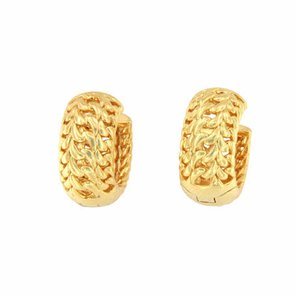 Argollas MUSTIQUE,en plata 1ª ley bañada oro