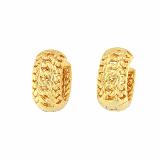 Argollas MUSTIQUE,en plata 1ª ley bañada oro