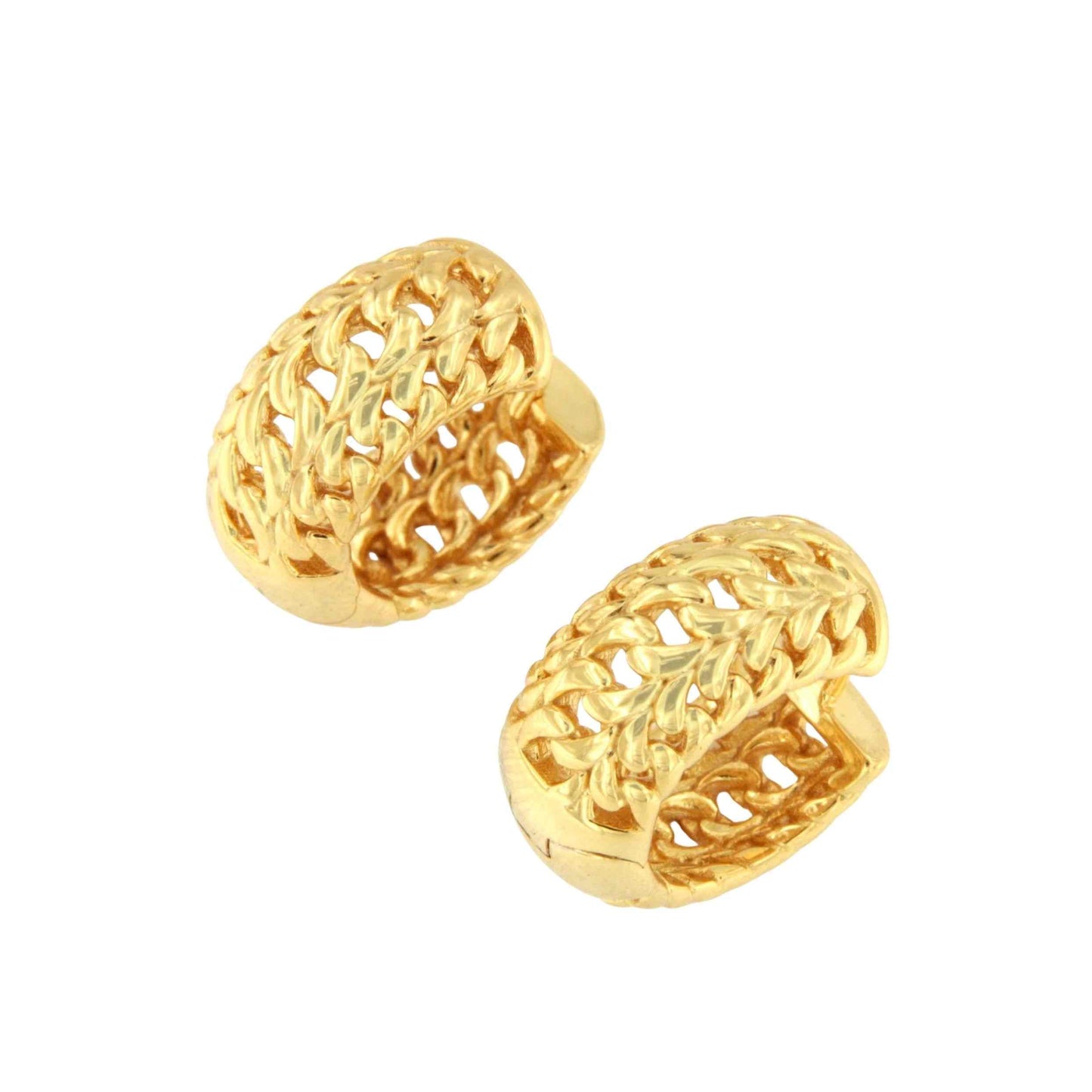 Argollas MUSTIQUE,en plata 1ª ley bañada oro