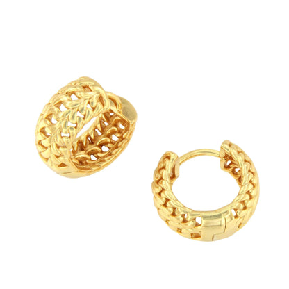 Argollas MUSTIQUE,en plata 1ª ley bañada oro