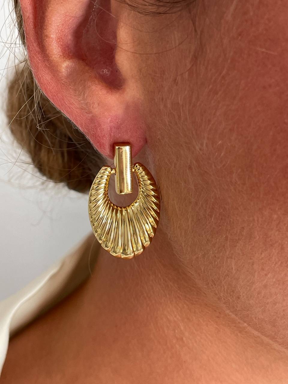 Pendientes BARU, en plata 1ª ley bañada oro