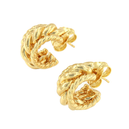 Argollas MUCURA, en plata 1ª ley bañada oro