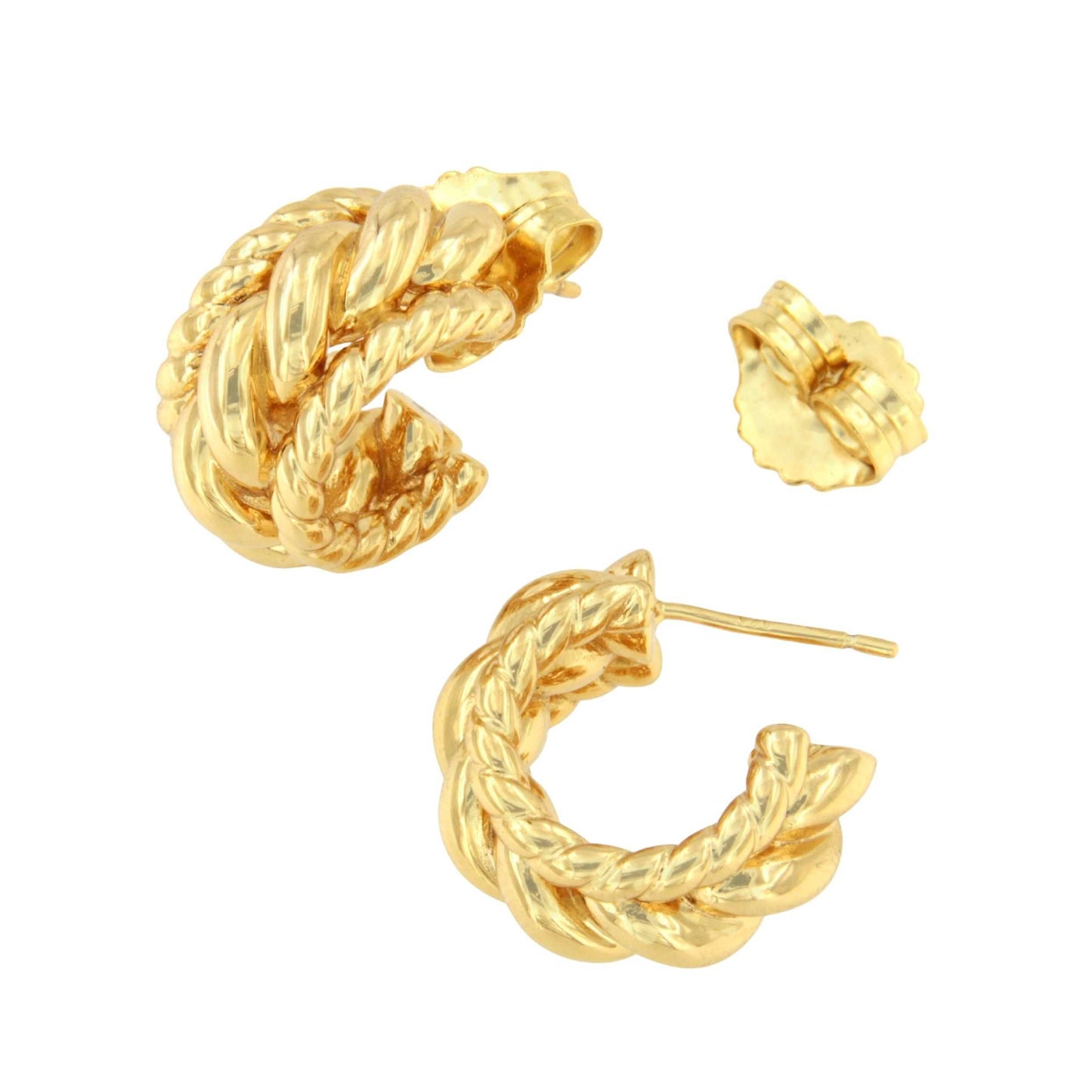 Argollas MUCURA, en plata 1ª ley bañada oro