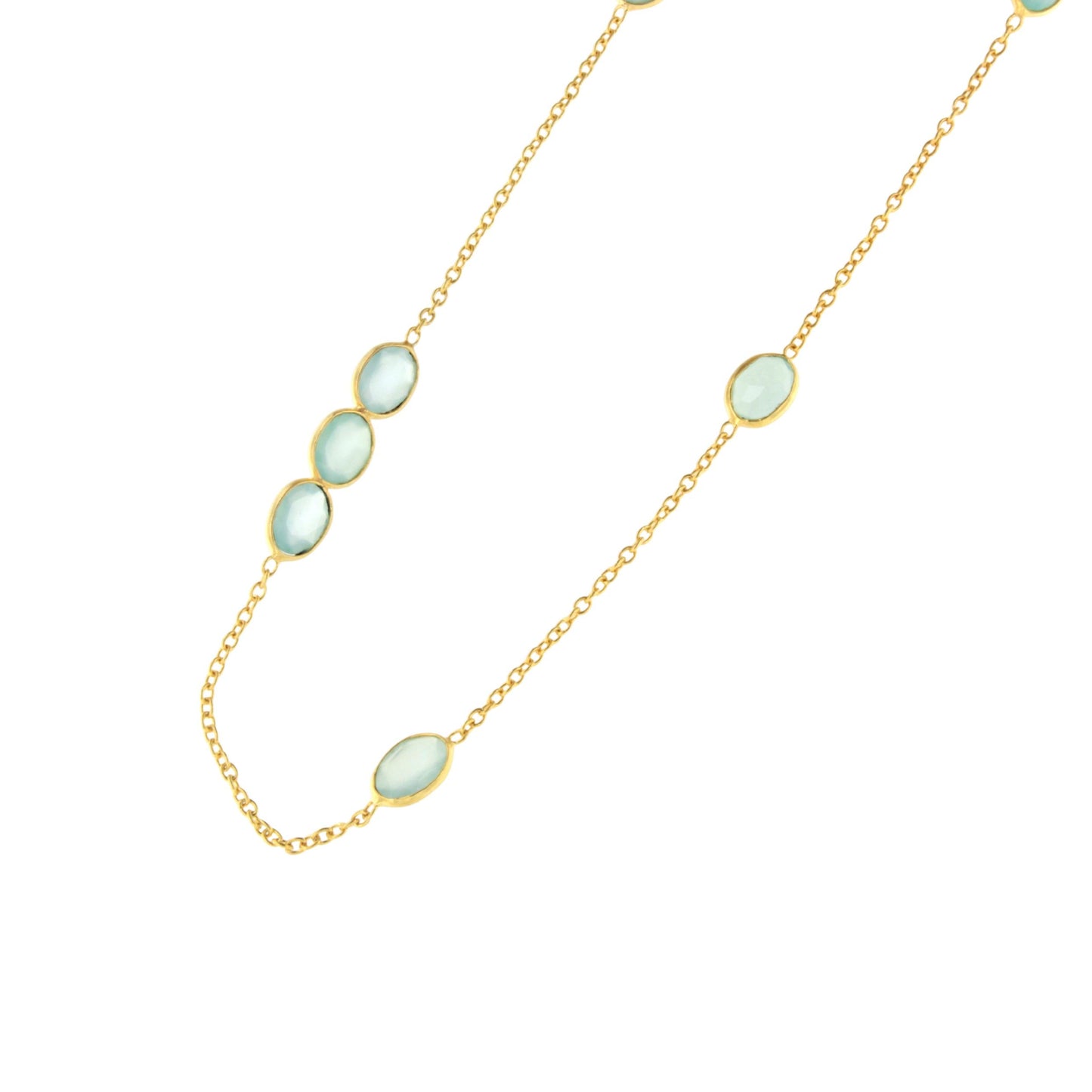 Cherry necklace in sterling silver with 18k gold plating and sapphires