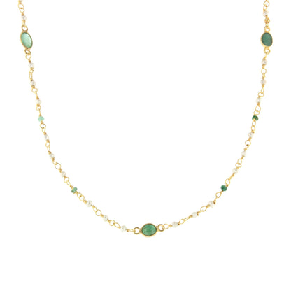 Shark necklace in sterling silver with 18k gold plating, onyx and pearls