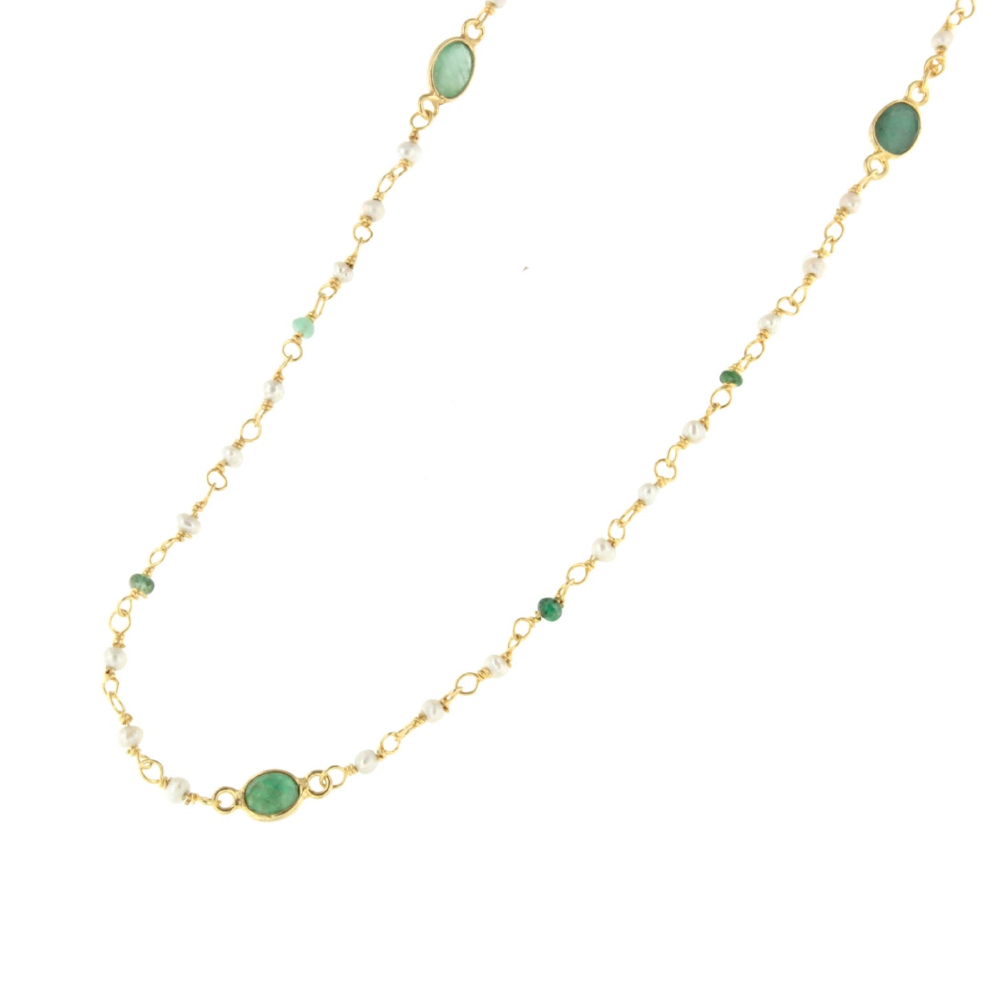 Shark necklace in sterling silver with 18k gold plating, onyx and pearls