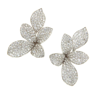 Long CLOE earrings in sterling silver with cubic zirconia