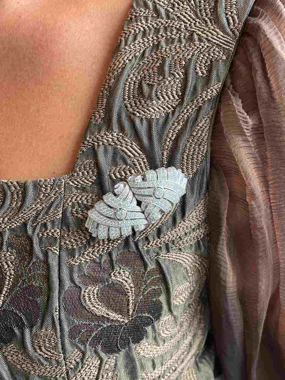 Broche EONIA desmontable en pendientes de plata 925 ml