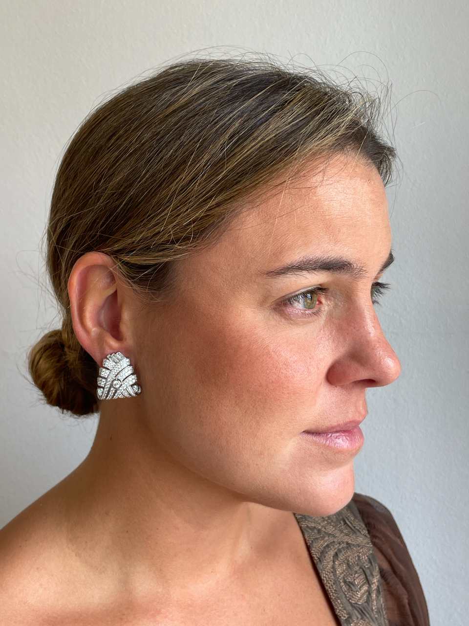 Broche EONIA desmontable en pendientes de plata 925 ml