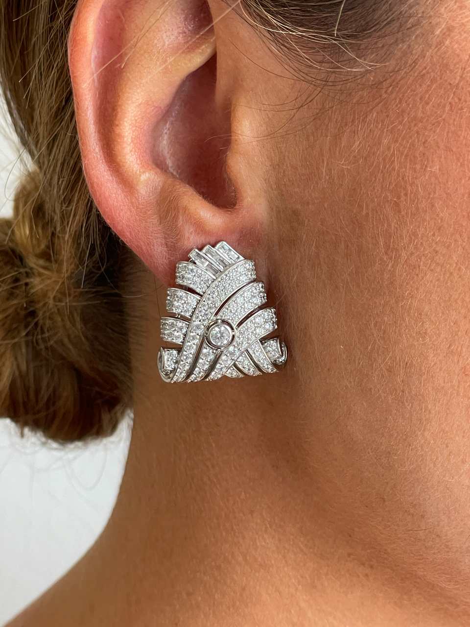 Broche EONIA desmontable en pendientes de plata 925 ml