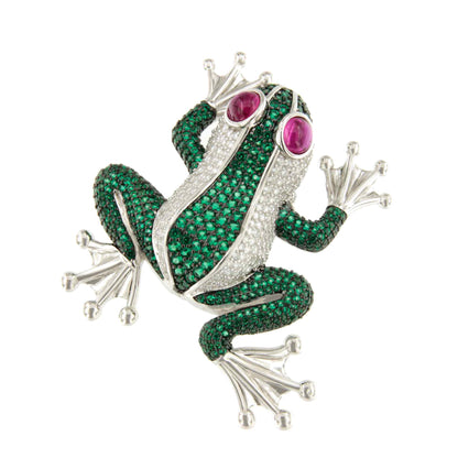 Broche RANA de platacon circonitas