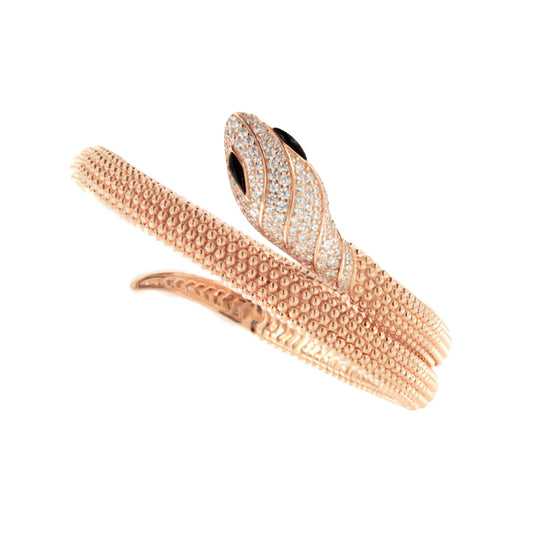 Brazalete CHANTILLY de plata 1ª ley con baño de oro rosa 18 ktes.