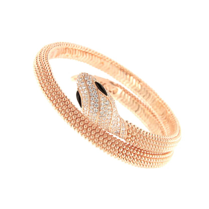 Brazalete CHANTILLY de plata 1ª ley con baño de oro rosa 18 ktes.
