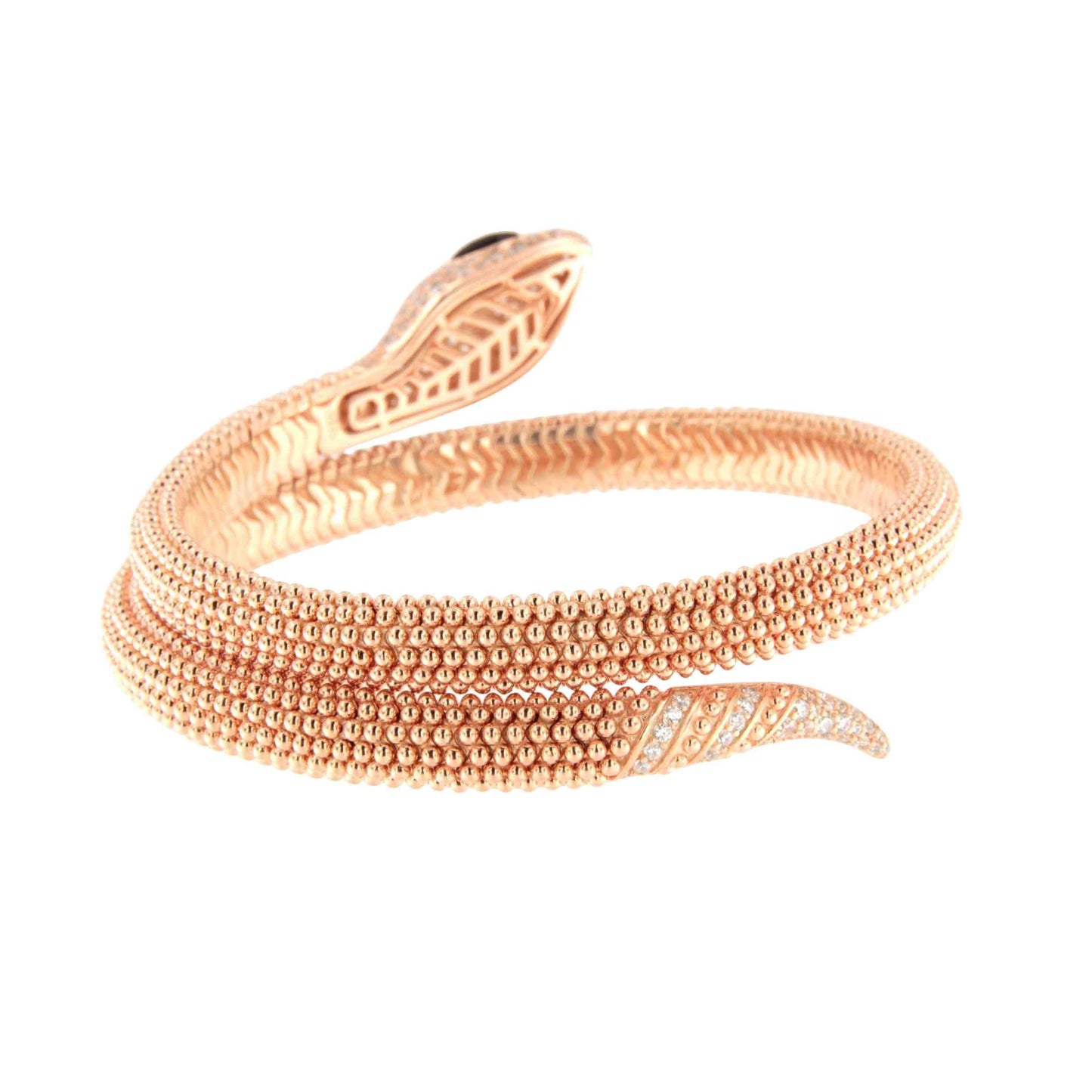 Brazalete CHANTILLY de plata 1ª ley con baño de oro rosa 18 ktes.