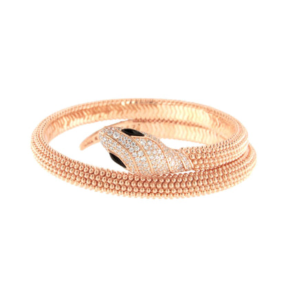 Brazalete CHANTILLY de plata 1ª ley con baño de oro rosa 18 ktes.