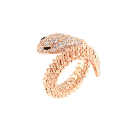 ORGANZA, anillo de plata de ley con baño de oro rosa de 18 kilates