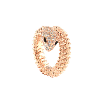ORGANZA, anillo de plata de ley con baño de oro rosa de 18 kilates