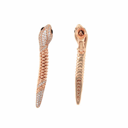 Pendientes serpientes ATELIER en plata de ley con circonitas