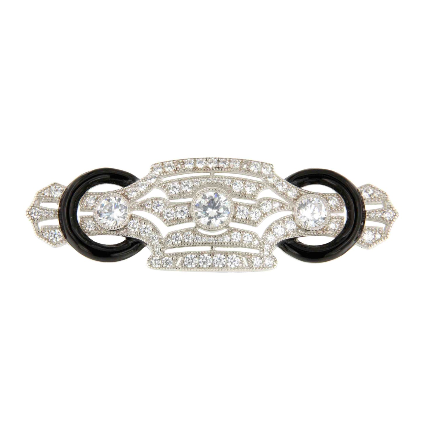 Broche HERENCIA plata de 925 ml con circonitas esmalte y piedras