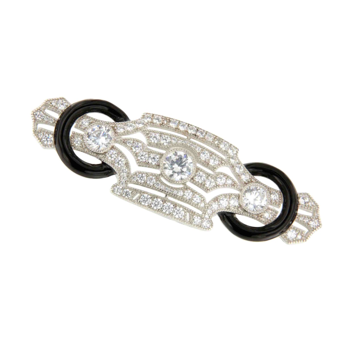 Broche HERENCIA plata de 925 ml con circonitas esmalte y piedras